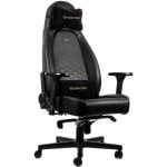 Noblechairs Icon Chaise de jeu en cuir PU Noir/Or