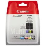 Canon CLI-551 Multipack Original Negro/Cian/Magenta/Amarillo Canon CLI-551 Multipack Original Negro/Cian/Magenta/Amarillo