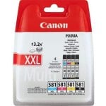 Canon CLI-581CMYK XXL Multipack Original Noir/Cyan/Magenta/Jaune Canon CLI-581CMYK XXL Multipack Original Noir/Cyan/Magenta/Jaune