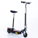HomCom Scooter Trotinete Elétrica com Assento 120W Preta