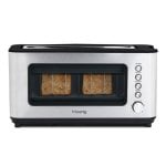 HKoenig VIEW7 Toaster mit Fenster, 900 W, Edelstahl