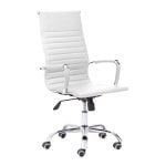 Adec Letter Silla de Oficina Simiel Piel Blanca