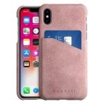 Custodia rigida Bugatti Londra in vera pelle rosa per iPhone X/XS Custodia rigida Bugatti Londra in vera pelle rosa per iPhone X/XS