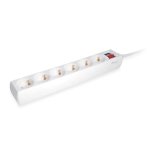 Regleta Equip 245552 6 Tomas con Interruptor Blanca y Cable 1,5 m