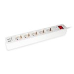 Multiprise Equip 245554 5 Prises Interrupteur 2 USB 1,8 m Blanche