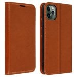 Étui en cuir véritable Avizar Camel pour Apple iPhone 11 Pro Max