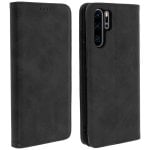 Custodia a portafoglio Avizar con funzione supporto nera per Huawei P30 Pro