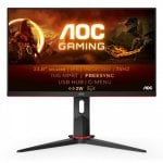 AOC G2 24G2U5/BK Monitor PC 60,5 cm (23.8") 1920 x 1080 Pixel Full HD LED Nero, Rosso