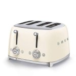 Vintage-Toaster Smeg TSF03CREU 4 Schlitze 2000W 6 Stufen Creme