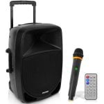 Pyle PSBT125A Altavoz Portátil Bluetooth de Karaoke 1200W con Micrófono Inalámbrico