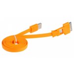 Cavo piatto 3Go da MicroUSB a Apple 30 pin maschio/maschio 1 m arancione