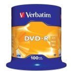 DVD vierge Verbatim DVD-R Matt Silver 4,7 GB 16x x100 spindle