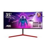 AOC AGON 3 AG353UCG écran plat de PC 88,9 cm (35") 3440 x 1440 pixels Quad HD LED Noir, Rouge