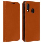 Custodia a portafoglio in pelle cammello Avizar per Samsung Galaxy A20e