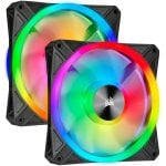 Corsair iCUE QL140 RGB PWM Doppia Ventola con Nodo di Illuminazione Nucleo Nero 140mm