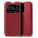 Cool Funda Flip Cover Liso Rojo para Samsung Galaxy S20 Ultra