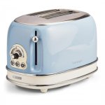 Torradeira vintage Ariete 155/15 2 ranhuras 810 W 6 níveis Descongelação Reaquecimento Azul