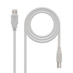 Nanocable Cable Impresora USB 2.0 Tipo A/B Macho/Macho 1m Beige