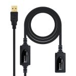 Nanocable Cable Prolongador USB 2.0 Tipo A Macho/Hembra 10m Negro Nanocable Cable Prolongador USB 2.0 Tipo A Macho/Hembra 10m Negro