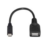 Nanocable Cable OTG USB 2.0 Micro USB-A Macho a USB-A Hembra 15cm Negro Nanocable Cable OTG USB 2.0 Micro USB-A Macho a USB-A Hembra 15cm Negro