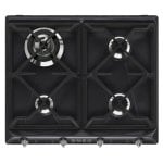 Smeg Victoria SR964NGH Placa de Gas 4 Zonas 60cm Negra