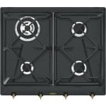 Plaque de cuisson à gaz Smeg Colonial SRV864AOGH 4 zones 60 cm Anthracite