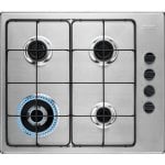 Zanussi ZGH62424XA Placa de Gas 4 Zonas 60cm Acero Inoxidable
