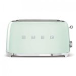 Vintage broodrooster Smeg TSF02PGEU 2 lange sleuven 1500 W 6 bruiningsstanden Watergroen