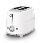 Torradeira vintage Smeg TSF01WHEU 2 ranhuras 950 W 6 niveis reaquecimento descongelacao branca