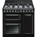 Smeg Victoria TR93BL Cocina de Gas 6 Zonas + 3 Hornos Negra Smeg Victoria TR93BL Cocina de Gas 6 Zonas + 3 Hornos Negra