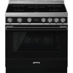 Smeg Portofino CPF9IPBL Cocina de Inducción 5 Zonas + Horno Pirolítico Negro