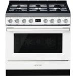 Smeg Portofino CPF9GPWH Cocina de Gas 6 Zonas + Horno Pirolítico Blanca