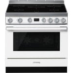 Smeg Portofino CPF9IPWH Cocina de Inducción 5 Zonas + Horno Pirolítico Blanca