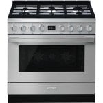 Smeg Portofino CPF9GPX Cocina de Gas 6 Zonas + Horno Pirolítico Inox