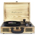 Tocadiscos Prixton VC400 6W Bluetooth RCA USB Tracción Correa Vinilo Madera
