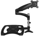 StarTech.com ARMUNONB Flachbildschirm-Tischhalterung 68,6 cm (27") Tisch/Bank Aluminium, Schwarz