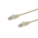 Startech Cable Cat6 Delgado con Conectores RJ45 sin Enganches Gris 50cm Startech Cable Cat6 Delgado con Conectores RJ45 sin Enganches Gris 50cm
