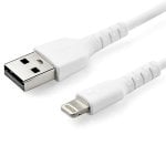 StarTech.com Cavo da USB-A a Lightening da 2m di colore bianco - Robusto e resistente cavo di alimentazione/sincornizzazione in fibra aramidica da USB tipo A a Lightening - Con certificazione Apple MFi per iPad/iPhone 12