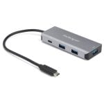 StarTech.com Hub USB C a 4 porte con 3x USB A e 1x USB C - Hub USB SuperSpeed 10Gbps USB Type-C 3.1/3.2 Gen 2 - Alimentato tramite USB - Adattatore compatto da USB tipo C a USB Hub per portatili/pc - Alluminio