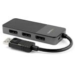 StarTech.com Hub MST DisplayPort a 3 Porte - Adattatore Multi-Monitor DP 1.4 - Sdoppiatore\Splitter Video DisplayPort 4K 30Hz per Triplo Monitor - DP a 3x DP - Alimentazione via bus USB - Solo Windows