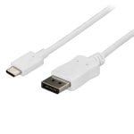 Startech Cable de USB-C a DisplayPort 4K 60Hz 1.8m Blanco Startech Cable de USB-C a DisplayPort 4K 60Hz 1.8m Blanco