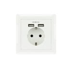 Multiprise TooQ 1 Prise Schuko 2 USB-A 2.4A Protection Intégrée