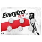 Batterie al litio Energizer CR2032 6 unità