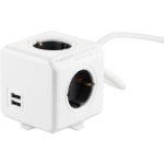 Régua de tomadas PowerCube Extended USB 4 Tomadas 2 USB-A 3m com suporte