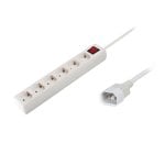 Ciabatta elettrica Phasak BNS 1208 T IEC 6 prese 1,5 m bianca