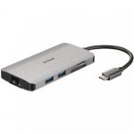 D-Link DUB-M810 Hub 8 en 1 Lector SD/MicroSD/HDMI 4K/USB-C/USB 3.0/RJ45