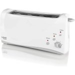 Tostadora Haeger Bulgari 1 Ranura Larga Ancha 1000W 6 Niveles Recogemigas Blanca