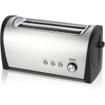 Grille-pain Haeger Desayuno Plus 2 Fentes Longues 1400 W 6 Niveaux Réchauffage Décongélation Noir/Inox