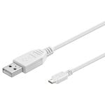 Goobay Cable USB 2.0 a Micro USB Macho/Macho 1m Blanco Goobay Cable USB 2.0 a Micro USB Macho/Macho 1m Blanco