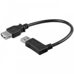 Goobay Cable Prolongador Acodado USB 2.0 Hembra/Macho 15cm Negro Goobay Cable Prolongador Acodado USB 2.0 Hembra/Macho 15cm Negro